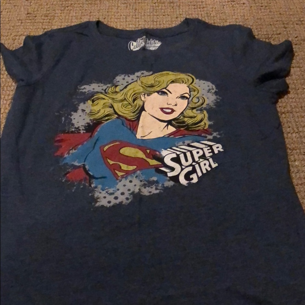 OLD NAVY WOMENS LARGE SUPER GIRL TEE OLD NAVY